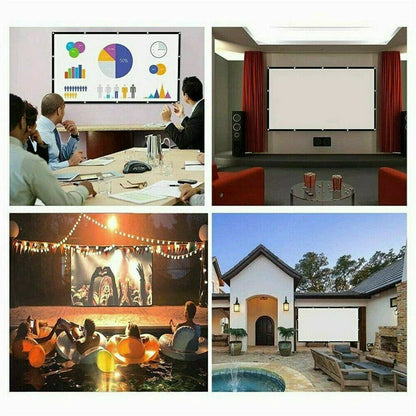 Portable Foldable Projector Screen 16:9 HD Outdoor Home Cinema Theater 3D Movie